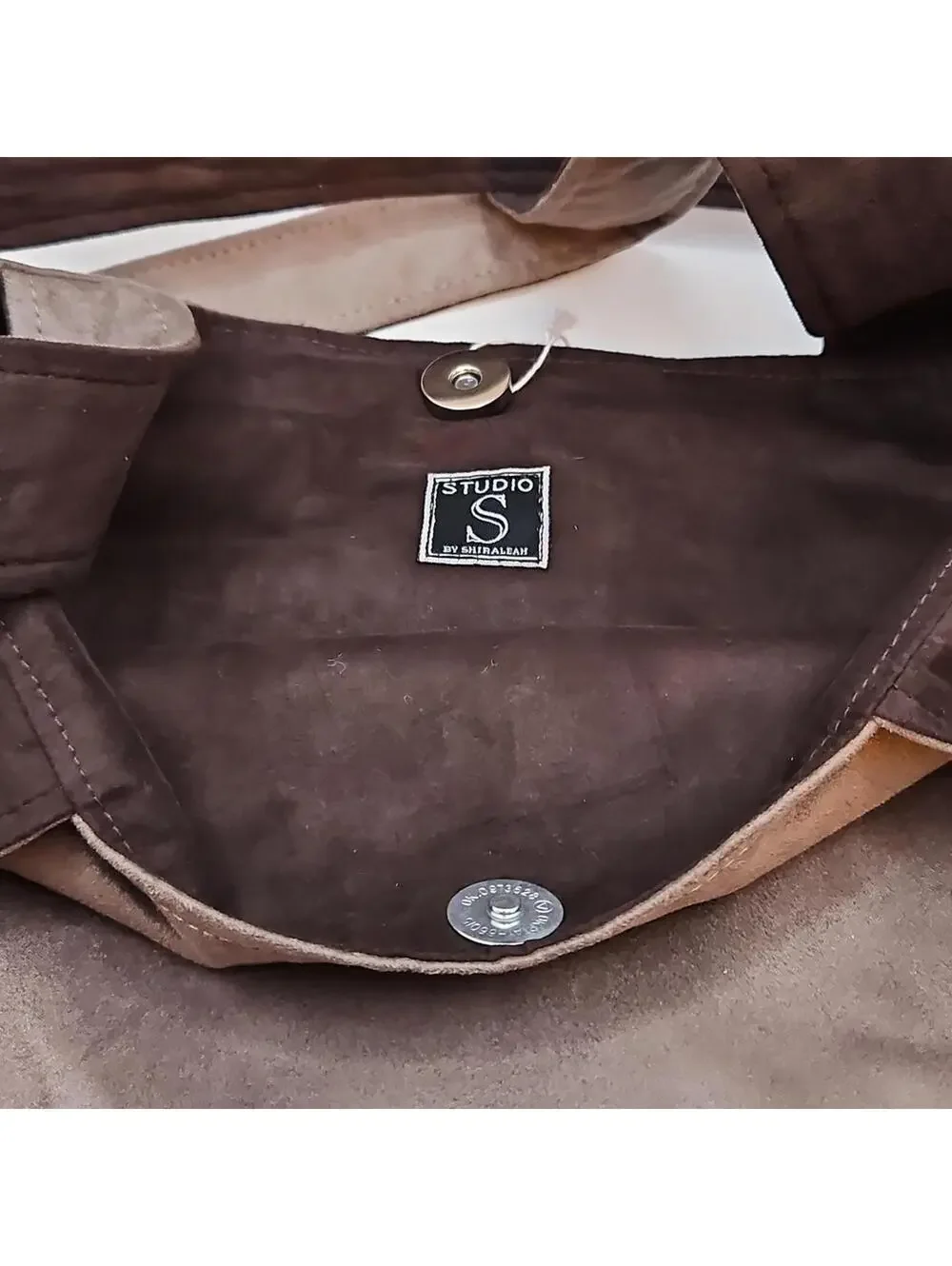 Shiraleah Gray and Tan Tote Bag